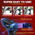 thumbnail image 2 of Bullseye 12V Portable Pressure Gauge Tire inflator Pump - Blue, 2 of 4
