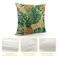 thumbnail image 4 of Fenyluxe  Pineapple Decorative Throw Pillow Cover Case,Tropical Palm Leaves and Flowers Outdoor Pillow Cases Square Cushion Covers for Sofa Couch Bed Gold Green 24x24in, 4 of 5