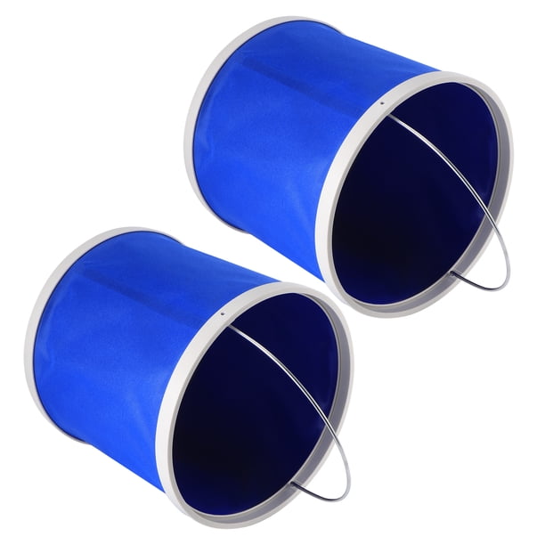 Cubo de agua plegable, 2 piezas Azul 9L Cubo plegable portátil plegable Contenedor de agua plegable Materiales ecológicos Jadeshay A