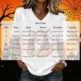 thumbnail image 3 of Jsaierl Halloween Shirts for Women Funny Ghost Print Tees Vintage Work V Neck T-Shirts Short Sleeve Holiday Blouse Tops Halloween Costumes,Sizes S-2XL, 3 of 5