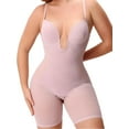 thumbnail image 3 of Sveltors Shapewear Bodysuit for Women Tummy Control Plunge Backless Shapewear Mid Thigh Mesh Shaping Body Shaper, 3 of 8