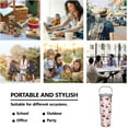 thumbnail image 6 of 30 oz Red Cherry Stainless Steel Flip Handle Tumbler Cup,Double Wall Vacuum Insulated Bow Mug with Straw,Lid,Travel Leakproof Water Bottle,Holiday Gift for Women,Her(Style-04), 6 of 6