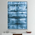 thumbnail image 3 of Indigo watercolor geometrical V - Contemporary Framed Canvas, 3 of 3