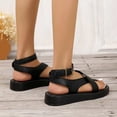 thumbnail image 6 of Mepaouo Women's Flat Sandals Summer Strappy Toe Ring Platform Sandal Slingback Walking Shoe Size 8, 6 of 9