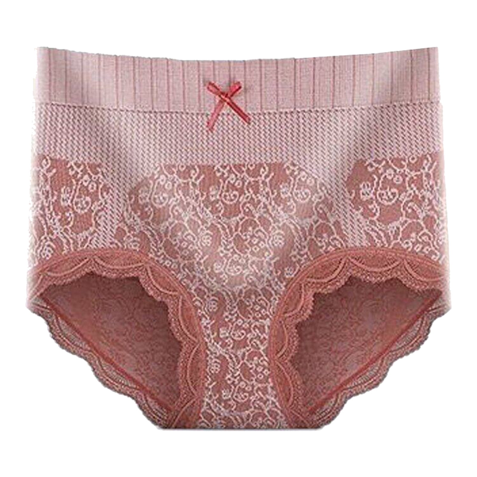 PMUYBHF Underwear Women Cotton No Show Women's Casual Solid Color High  Waisted Tight Lace Underwear Women Underwear Boyshorts 