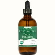 Herb Lore Organic Pre-Conception Tincture – Alcohol Free Liquid Fertility Support for Women