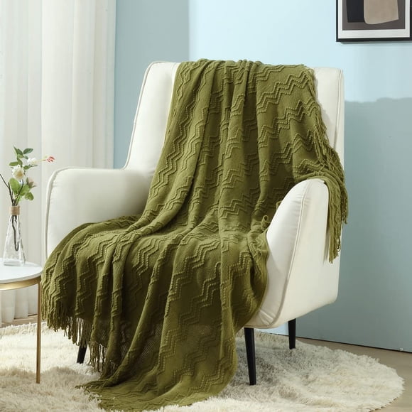 Manta Crevent tejida decorativa para sofá, sofá cama