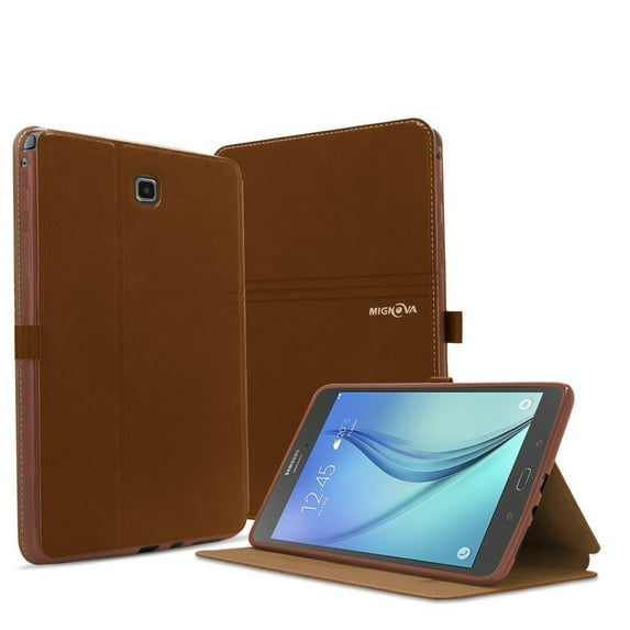 Galaxy Tab A 8.0 inch T350 Case, Mignova Slim Folio Flip Wallet Cover With Auto Sleep Wake Feature Protective Case For Samsung Galaxy Tab A 8.0 inch SM-T350 / SM-P350(Brown)