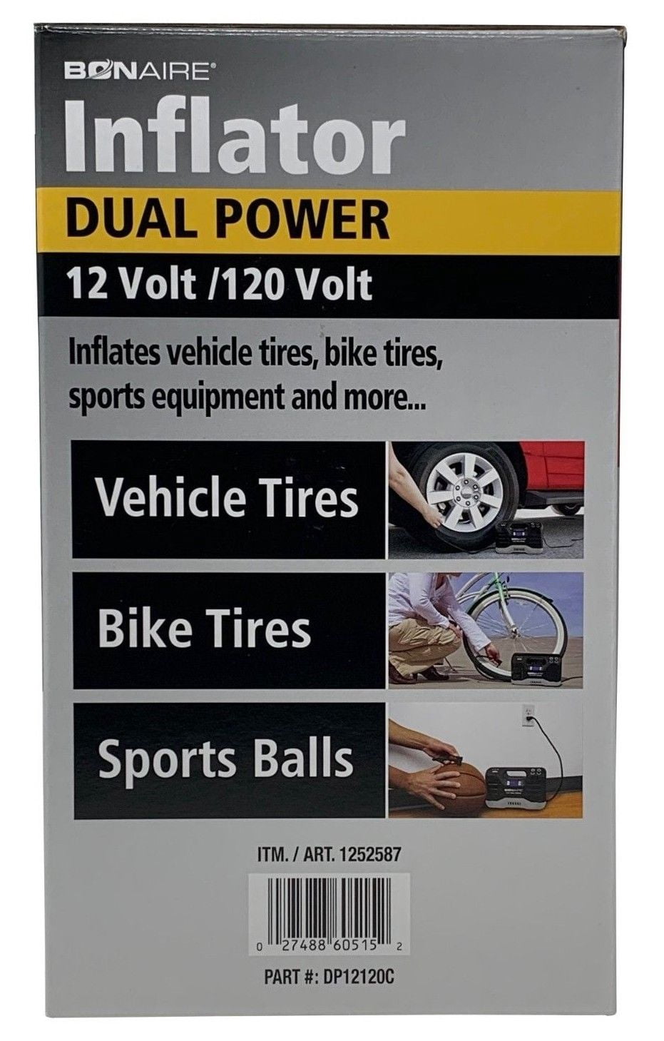 Bonaire 12 Volt/120 Volt Dual Power Tire Inflator