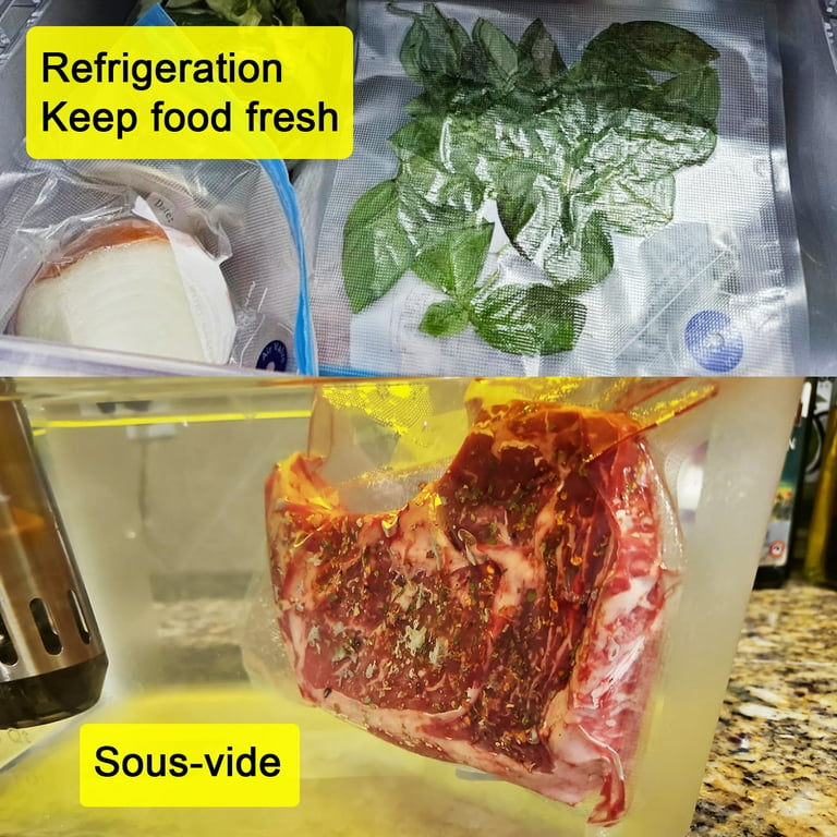 TETOU 20Pcs Sous Vide Bags with Pump Large Reusable