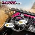 thumbnail image 6 of Qaba 24V 7AH Ride on Car, 2 Seater 4 MPH Ride on UTV Battery Powered Toy Car with 4 Shock Absorbers, Music, Horn, LED Lights for 3-8 Years, Pink, 6 of 9