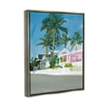 thumbnail image 5 of Stupell Industries Tropical Palm Trees Summer Vacation Resort Houses Graphic Art Luster Gray Floating Framed Canvas Print Wall Art, Design by Amelia Noyes, 5 of 5