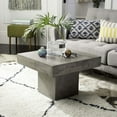 thumbnail image 2 of Safavieh Tallen Outdoor Modern Concrete Coffee Table - Dark Grey, 2 of 9