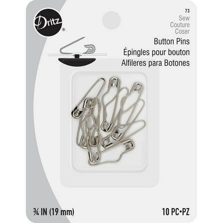 10pk Button Pins (3/4"), Dritz