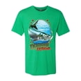thumbnail image 2 of Wild Bobby, Tarpon Extreme Mens Premium Tri Blend T-Shirt, Envy, Small, 2 of 3