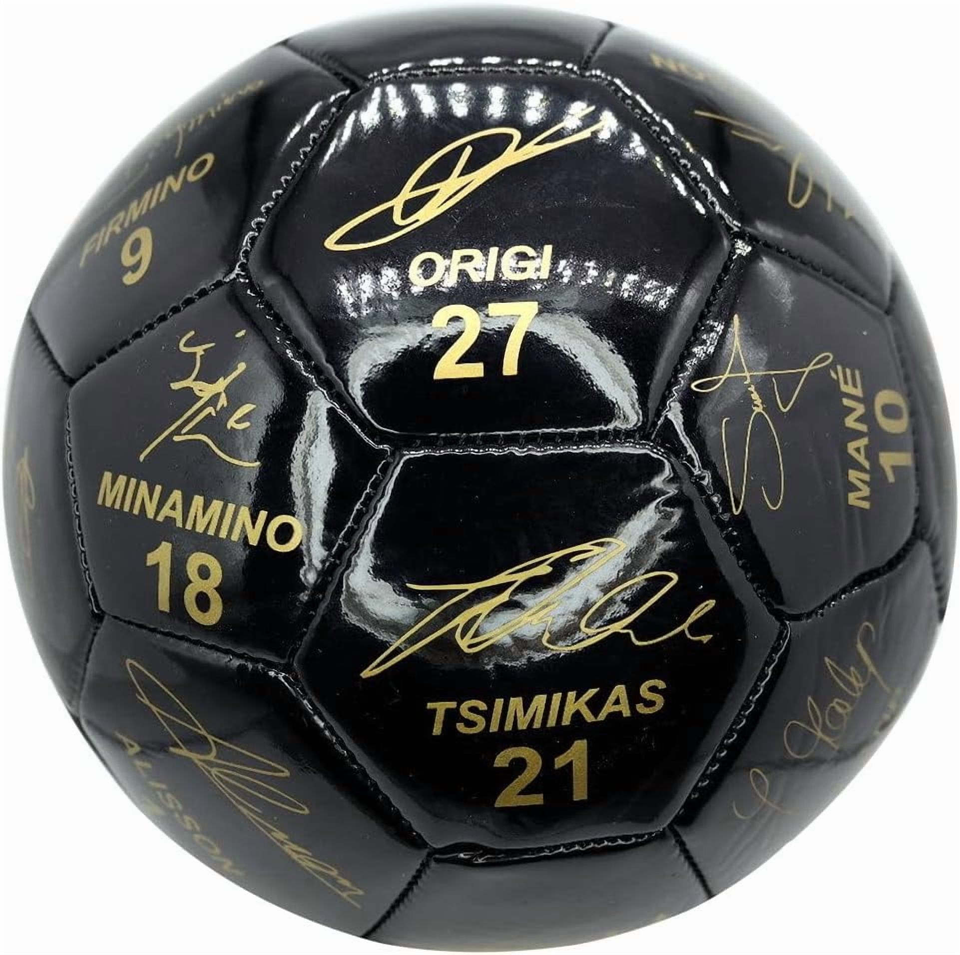 Icon Sports Liverpool Soccer Ball Official Size 4 - Black with Siginatures