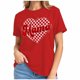 thumbnail image 1 of Tops de Cuello Redondo para Mujeres Casual de Moda Impresa Camiseta de Manga Corta, 95% Poliéster 5% Elastano para Uso Diario Y de Fiesta, 1 of 5