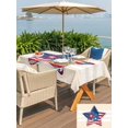 thumbnail image 5 of Outdoor Tablecloth with Umbrella Hole for Patio/Picnic/Party/Camping, Patriotic USA Flag Waterproof Table Cloth Rectangle Table Cover Washable, Independence Day Firework Cream Striped (52"x 70"), 5 of 9