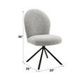 thumbnail image 7 of Set of 4 Boucle Side Chair with Swivel, Modern Dining Chairs, Fabric Upholstered Dining Room Chairs Dinner Chair Stylish Kitchen Chair (Gray), 7 of 7