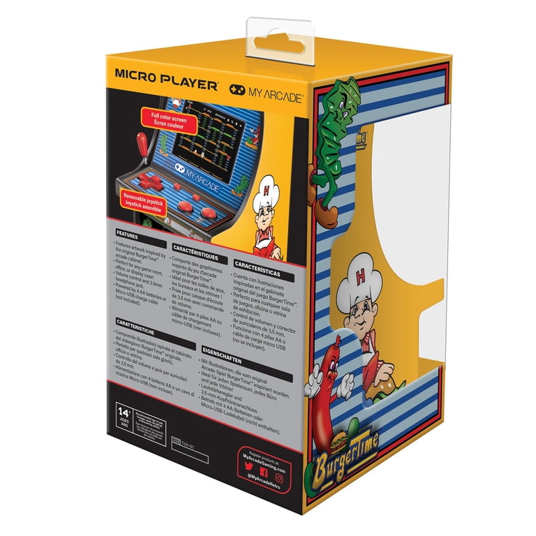 My Arcade, Micro Arcade, 6 inch Retro Burgertime, Classic game