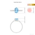 thumbnail image 4 of ANGARA Natural Oval Solitaire 1 ct Aquamarine Engagement Ring in 14K White Gold for Women (Size-8x6mm) | March Birthstone, Birthday, Anniversary, Jewelry Gift for Women | Natural Aquamarine Ring, 4 of 9