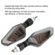 thumbnail image 2 of 2Pcs Motorcycle Retro Waterproof LED Turn Signal Lights Indicator Lamp Universal(Yellow), 2 of 4