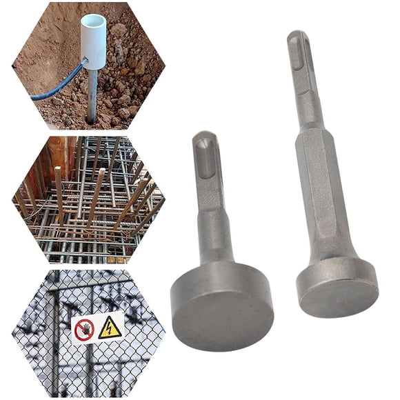 2Pcs Heavy Duty for Sds Plus Shank Ground Rod Driver Set for Install Fence Posts