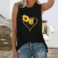 thumbnail image 2 of Fshinging Women'S Tank Tops Sunflower Butterfly Print Casual Sleeveless T Shirts Summer Vest Plus Size Clothing, 2 of 3