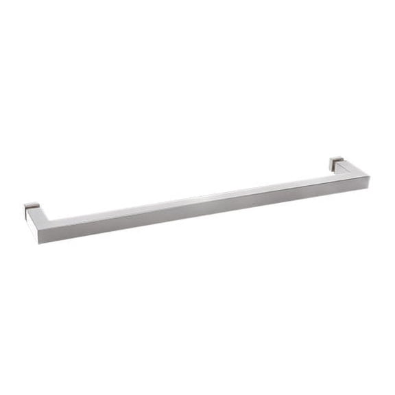 CRL SQ18CH Polished Chrome "SQ" Series 18" Square Tubing Mitered Corner Single-Sided Towel Bar