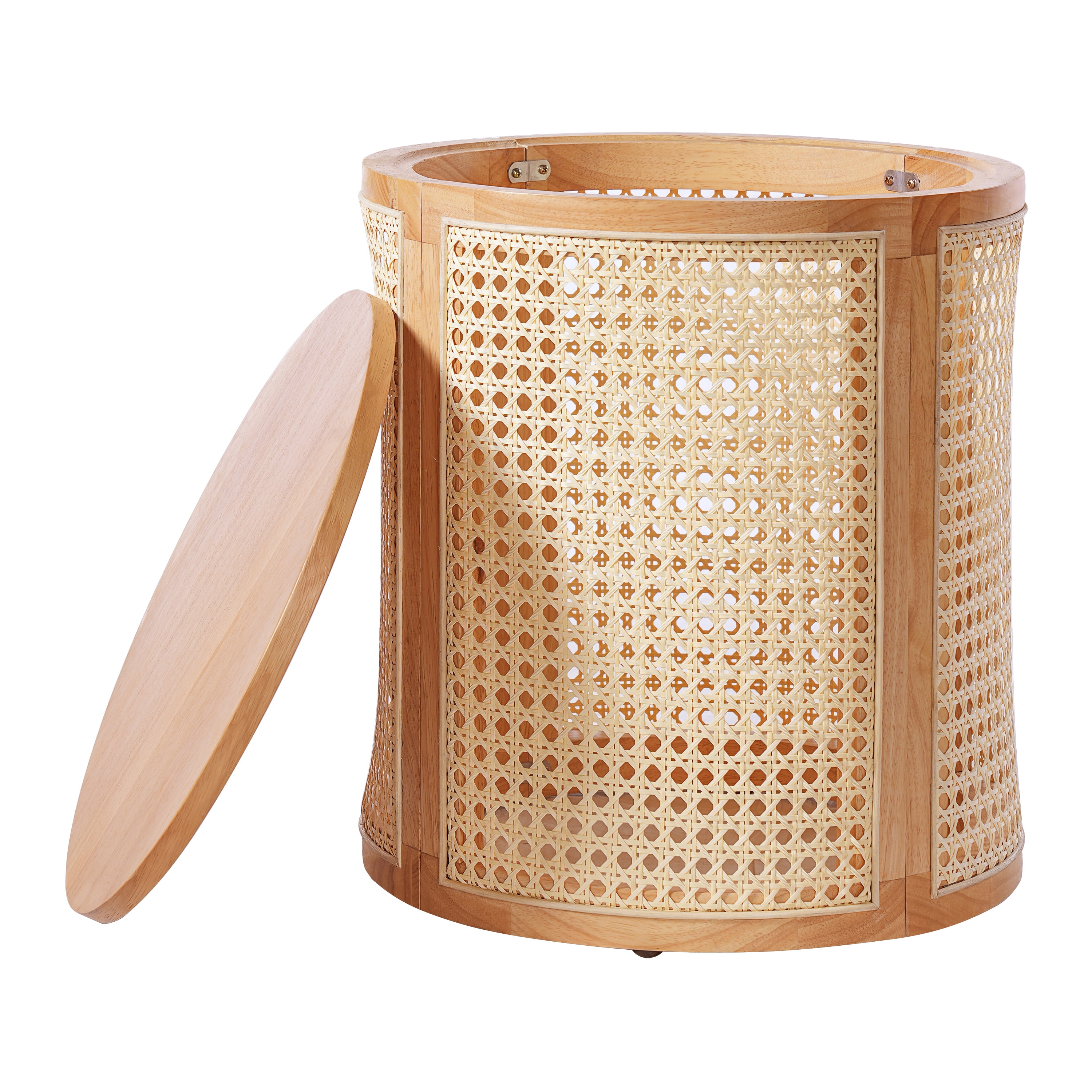 RUBBER SOLID WOOD SIDE TABLE,NATURAL COLOR