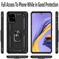 thumbnail image 4 of Samsung Galaxy A51 5G Case, With [Tempered Glass Screen Protector Included], STARSHOP Drop Protection Ring Kickstand Cover- Black, 4 of 7