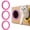 Pink, variant on 3-Pack Cat Self Groomer for Cardboard Box, DIY Grooming Brush Ring for Cat House Door Hole, Hands-Free Corner Scratching Brush for Removing Loose Hair and Shedding (A)