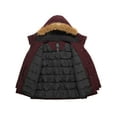 thumbnail image 3 of Wantdo Women's Plus Size Winter Jacket Warm Puffer Coat Windproof Parka Jacket Wine Red 2X, 3 of 9