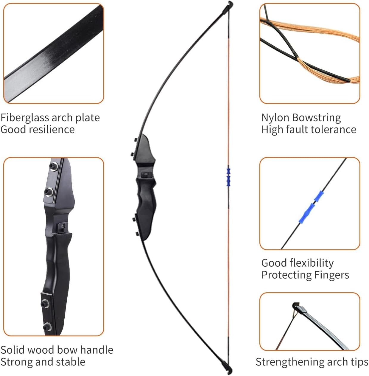 AME Archery Bow and Arrow for Adults Beginner Teenagers Youth Takedown Recurve Bow 20 Lbs 30Lbs 40Lbs Left and Right Handed Archery Set with Arrow Quiver for Outdoor Target Hunting Training Practice