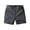 Dark Gray(New), variant on Summer Women's Solid Color Slim Button Fly Elastic Waist Casual Comfortable Shorts with Pockets