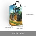 thumbnail image 2 of Sikiie Green Tractor Field Square Laundry Bag Large Collapsible Dirty Clothes Bags With Handles Waterproof Essentials Storage For College Dorm, Family, 2 of 5