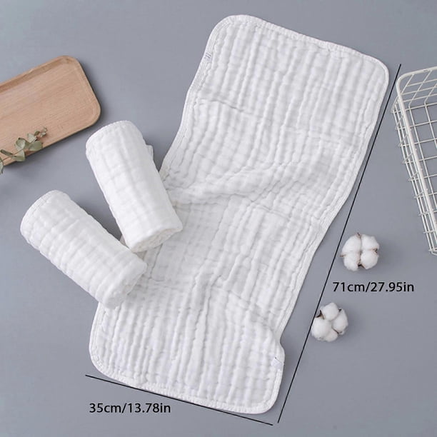 Baby Toddler Cotton Bib Trendy Style Feeding Pocket Burp Girl Boy Infant Saliva Towel Decorative Solid Color Bibs
