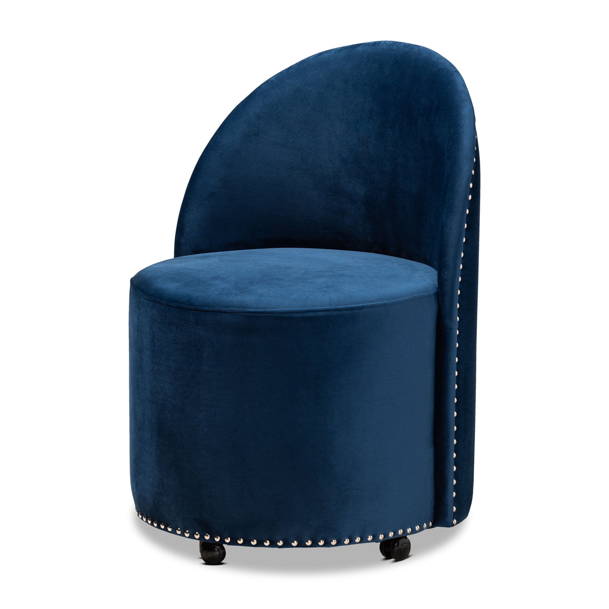 Baxton Studio Bethel Bucket Chair, Navy Blue
