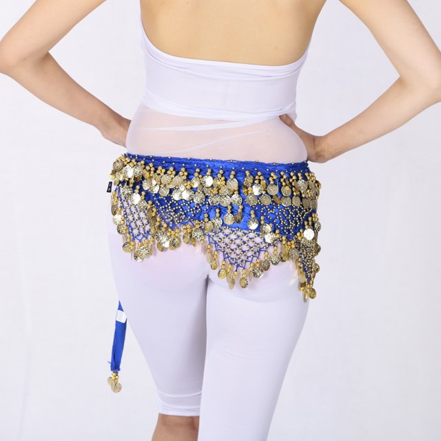 Bufanda de danza del vientre BLESIY Cinturón de te Toal de pya Azul