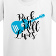 thumbnail image 4 of Inktastic Rock and Roll Lives with Blue Guitar Youth T-Shirt, 4 of 5