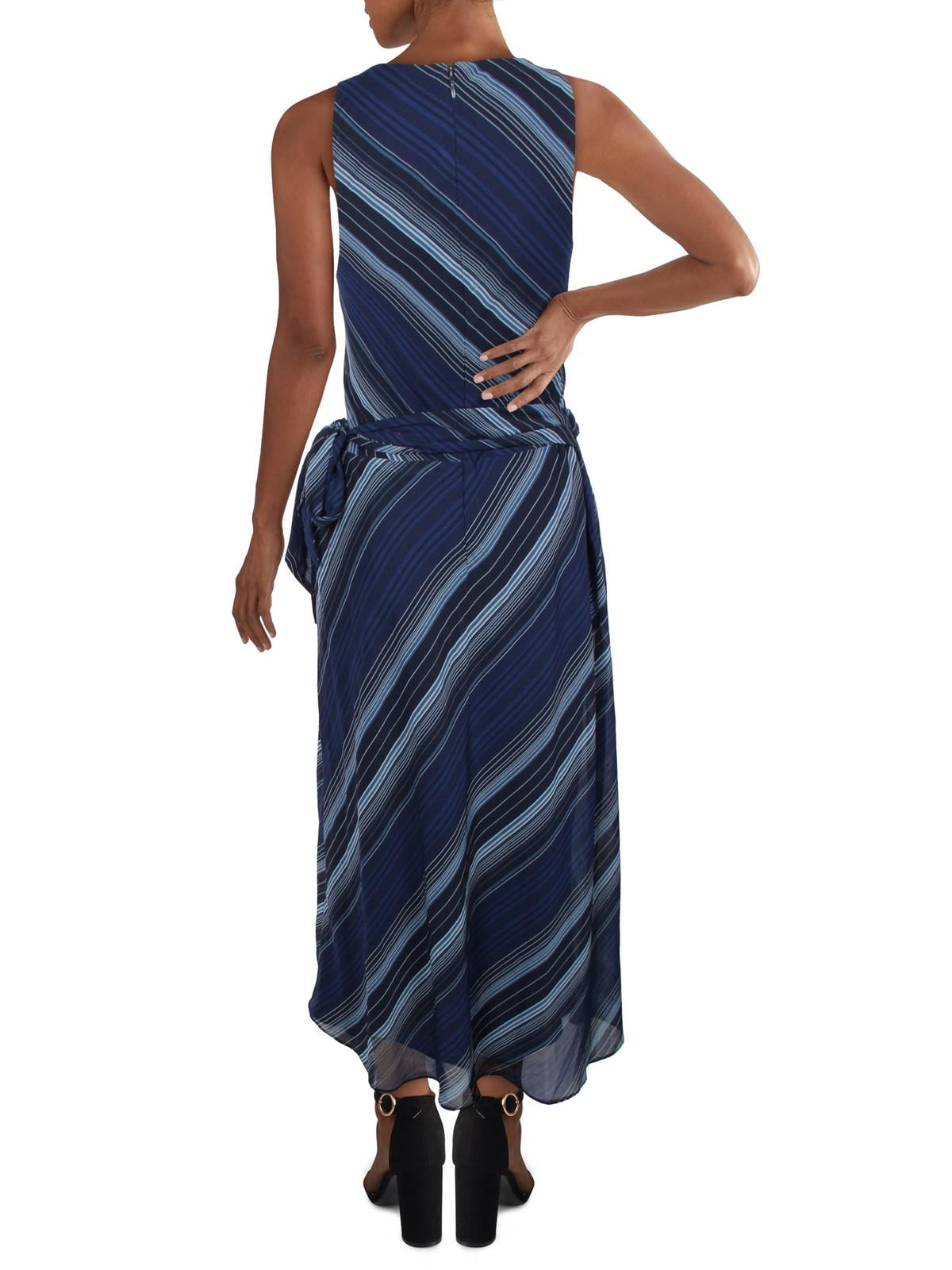 Lauren Ralph Lauren Women's Striped Crinkle Georgette Halter Dress (6,  Navy) - Walmart.com