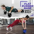 thumbnail image 4 of Yes4All 15lb Vinyl Coated / PVC Kettlebell with Rubber Base, Purple, Single, 4 of 8