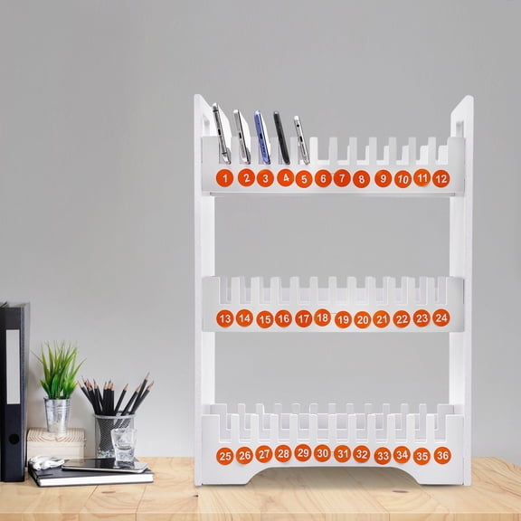 40.3*18.5*56.5cm 36 Slots Cell Phone Holder Classroom Storage Rectangular PVC Cell Phone Stand Rack with Curved Shape