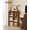 Rustic Brown, variant on 6-Cube Storage Shelf, Open Bookcase Organizer, 9.4" D x 25.8" W x 38.6" H, for Living Room, Office, Dining Room, Cloud White