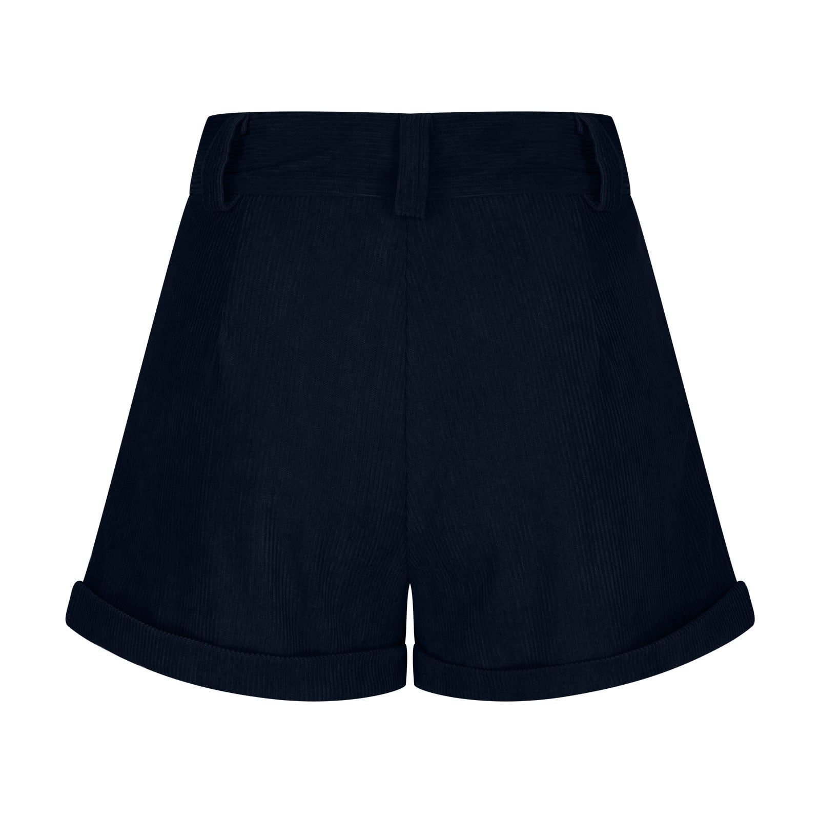 YYDGH Women's High Waist Cuffed Hem Corduroy Shorts Summer