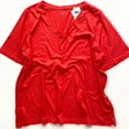 thumbnail image 1 of Eileen Fisher V-Neck Organic Cotton Tee Lory Rouge ( L ), 1 of 2