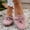 Pink, variant on Elegant Casual Flat Slippers For With Fringe Detail And Seamless Toe Comfortable Everyday Loungewear Footwear For All Day Wear Grey 37