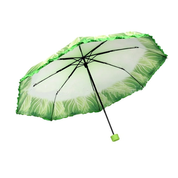Creative Cabbage Umbrella Compact Travel Umbrella,Windproof Umbrella Portable Folding Umbrella with Reinforced Ribs