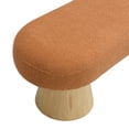thumbnail image 4 of Christopher Knight Home Scandinavian 63" Entryway Bench, Boucle Upholstered Ottoman, Orange, 4 of 7