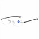 thumbnail image 3 of Gafas de lectura antiazules sin marco de metal, exquisitas y ultraligeras, con diafragma, 3 of 5